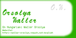 orsolya waller business card